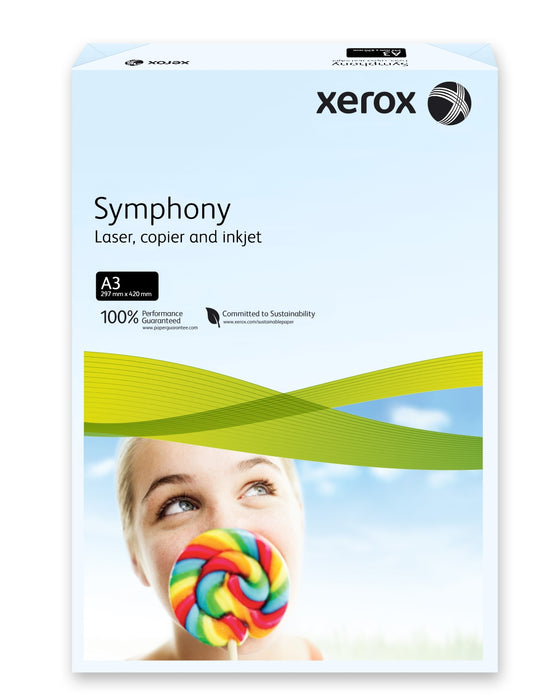 Sz.fénymásolópapír XEROX SYMPHONY A/3 80g (500ív/csg) pasztell kék  3R91953