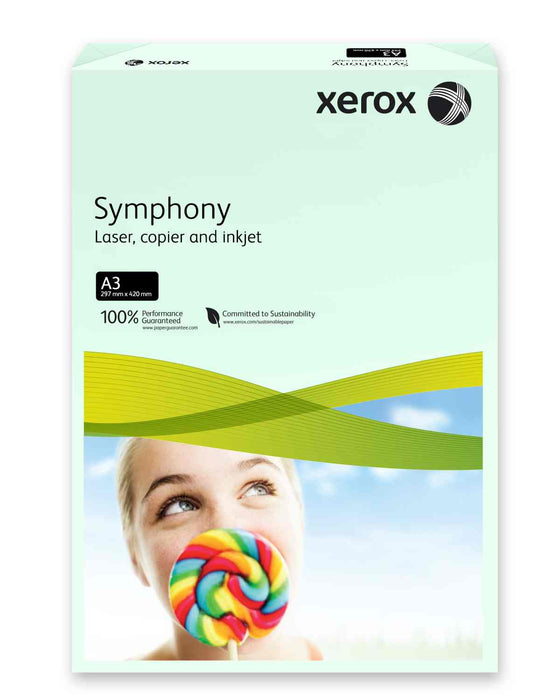 Sz.fénymásolópapír XEROX SYMPHONY A/3 80g (500ív/csg) pasztell zöld  3R91955