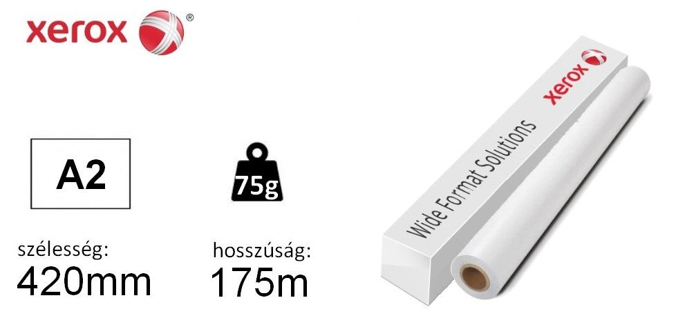 Tekercses fénymásolópapír XEROX mérnöki tekercs A2 (420mmX175m) 75g  496L94049