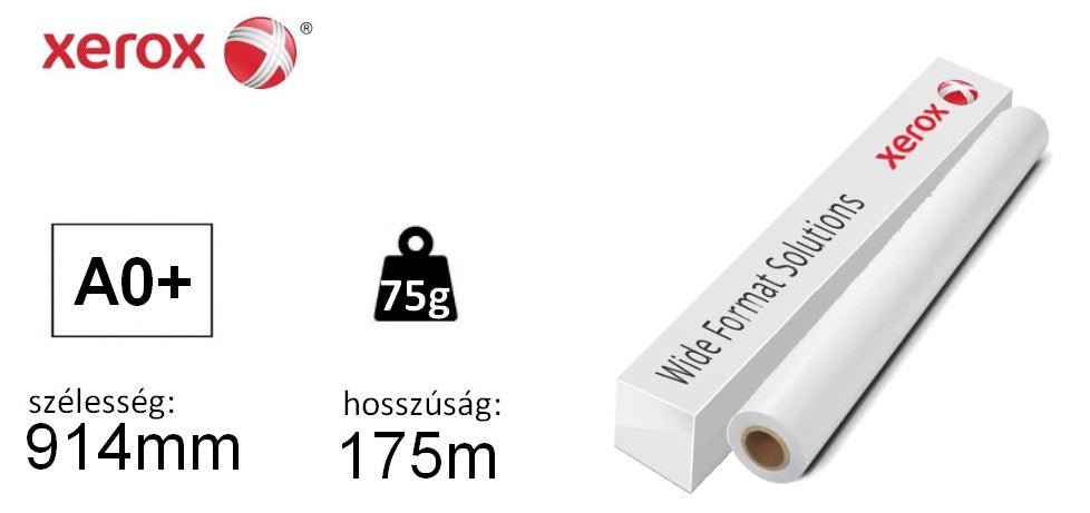 Tekercses fénymásolópapír XEROX mérnöki tekercs A0+ (914mmX175m) 75g  496L94047