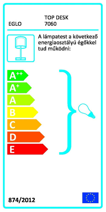 Asztali lámpa EGLO Topdesk (60W) ezüst