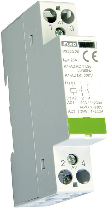 VS220-11/230V - Kontaktor, 1xNO-1xNC, 20 A, AC/DC 230 V